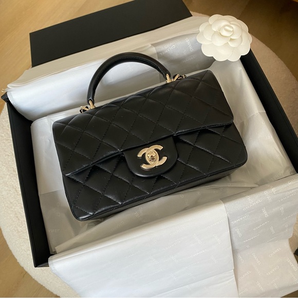 ✨Chanel Mini Classic Flap Bag with Top Handle - Picture 7 of 9